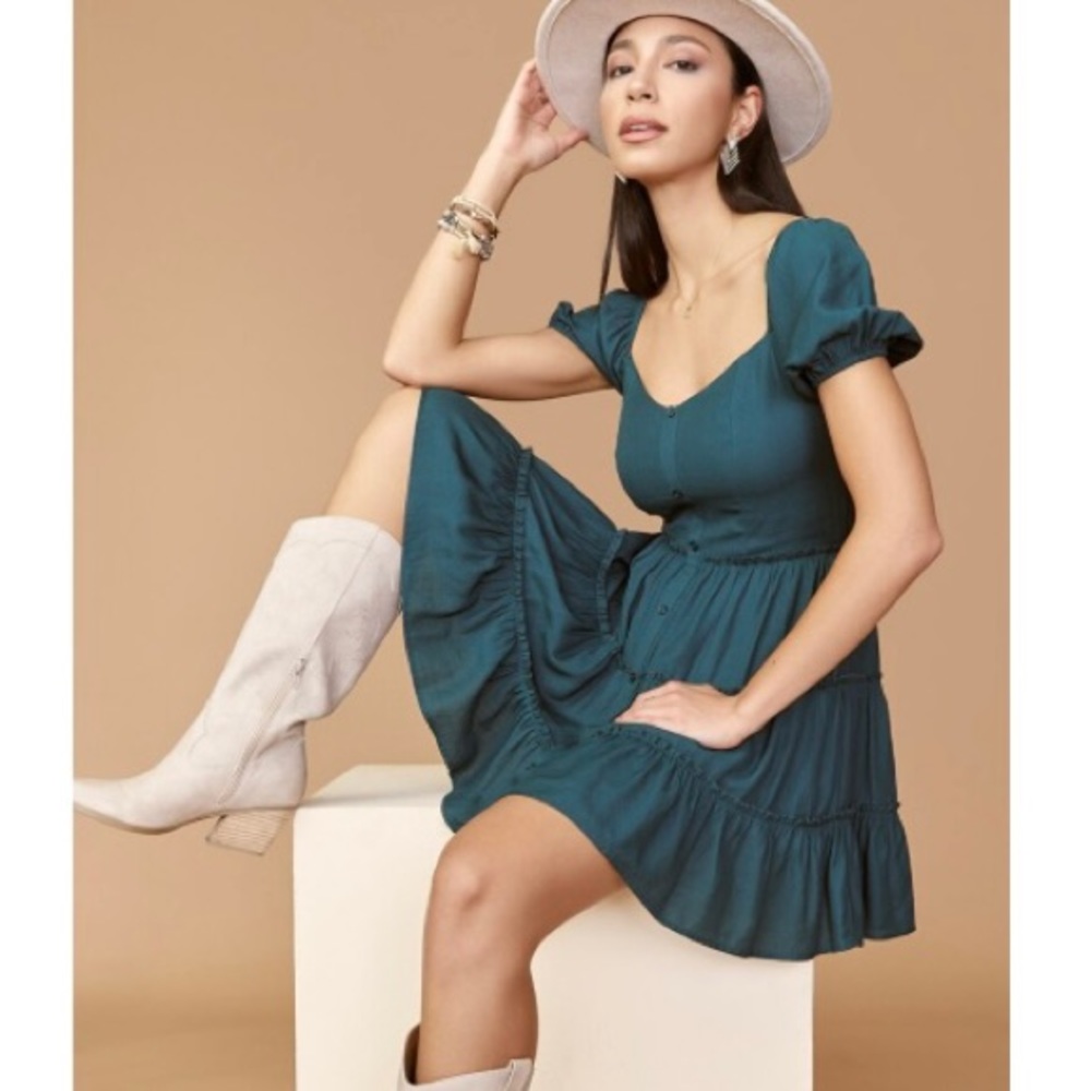 FRANCESCA’S - MYRA BUTTON FRONT MINI DRESS